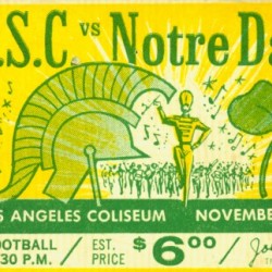 1964 USC vs. Notre Dame Ticket Art | Iconic Football Rivalry History